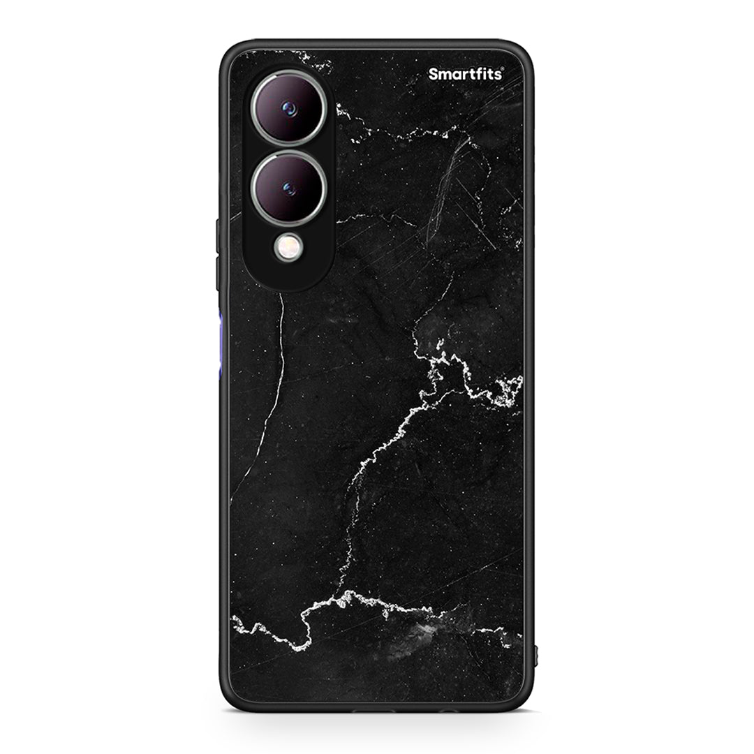 Vivo Y17s Marble Black θήκη από τη Smartfits με σχέδιο στο πίσω μέρος και μαύρο περίβλημα | Smartphone case with colorful back and black bezels by Smartfits
