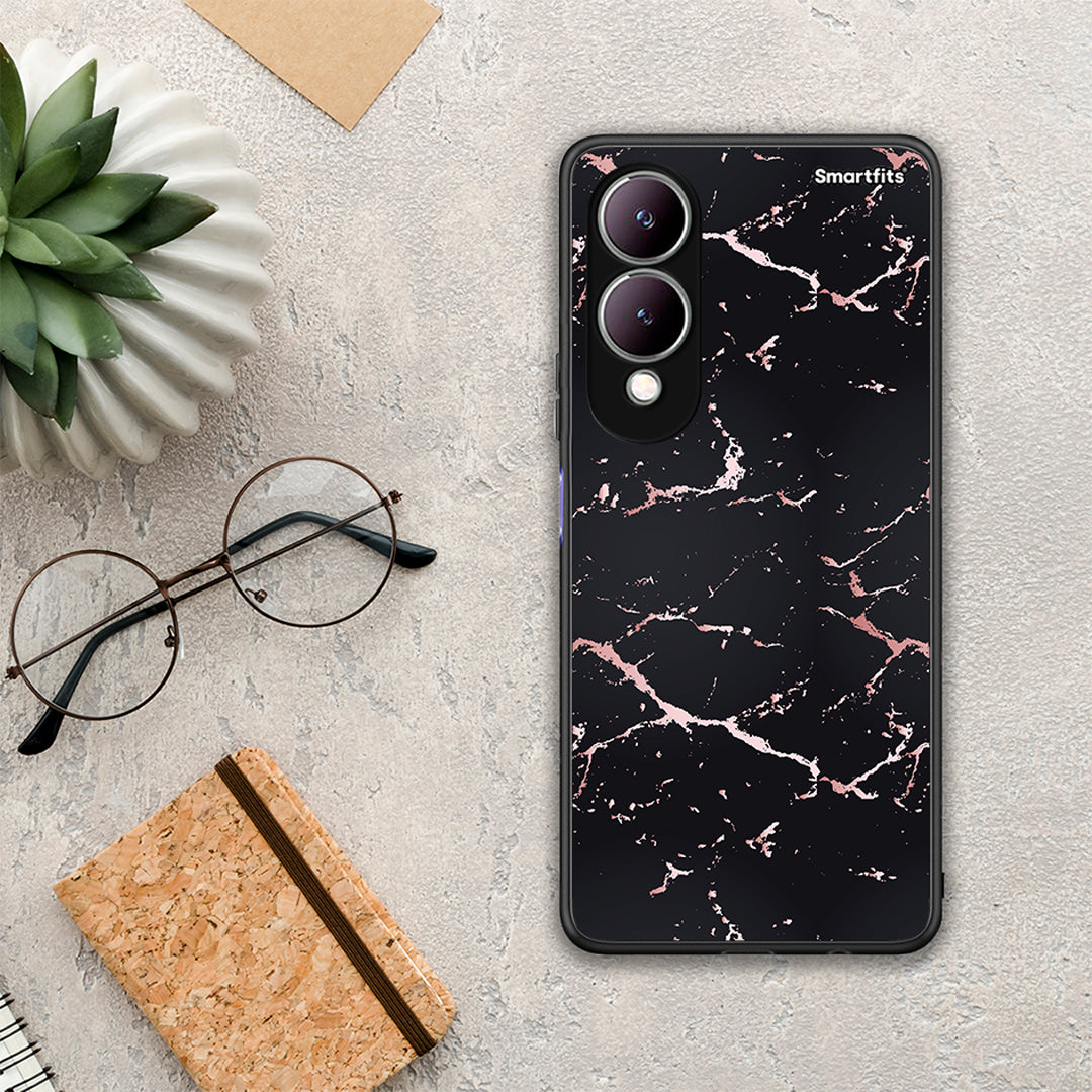 Marble Black Rosegold - Vivo Y17s θήκη