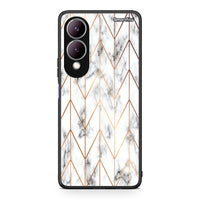 Thumbnail for 44 - Vivo Y17s Gold Geometric Marble case, cover, bumper