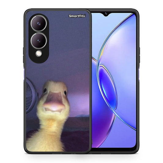 Θήκη Vivo Y17s Meme Duck από τη Smartfits με σχέδιο στο πίσω μέρος και μαύρο περίβλημα | Vivo Y17s Meme Duck case with colorful back and black bezels