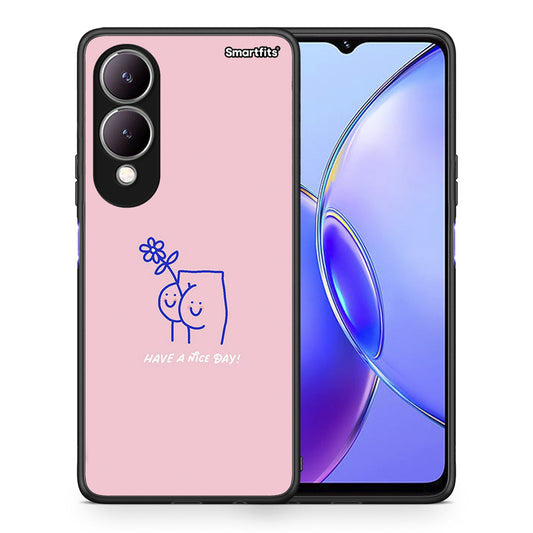 Θήκη Vivo Y17s Nice Day από τη Smartfits με σχέδιο στο πίσω μέρος και μαύρο περίβλημα | Vivo Y17s Nice Day case with colorful back and black bezels