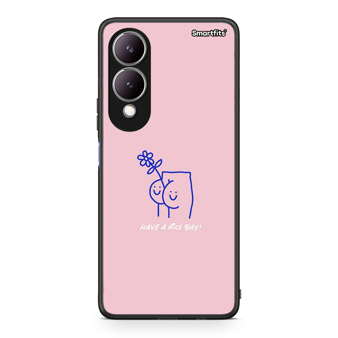 Vivo Y17s Nice Day θήκη από τη Smartfits με σχέδιο στο πίσω μέρος και μαύρο περίβλημα | Smartphone case with colorful back and black bezels by Smartfits