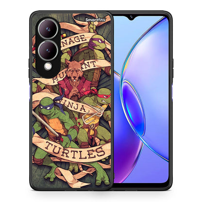 Θήκη Vivo Y17s Ninja Turtles από τη Smartfits με σχέδιο στο πίσω μέρος και μαύρο περίβλημα | Vivo Y17s Ninja Turtles case with colorful back and black bezels