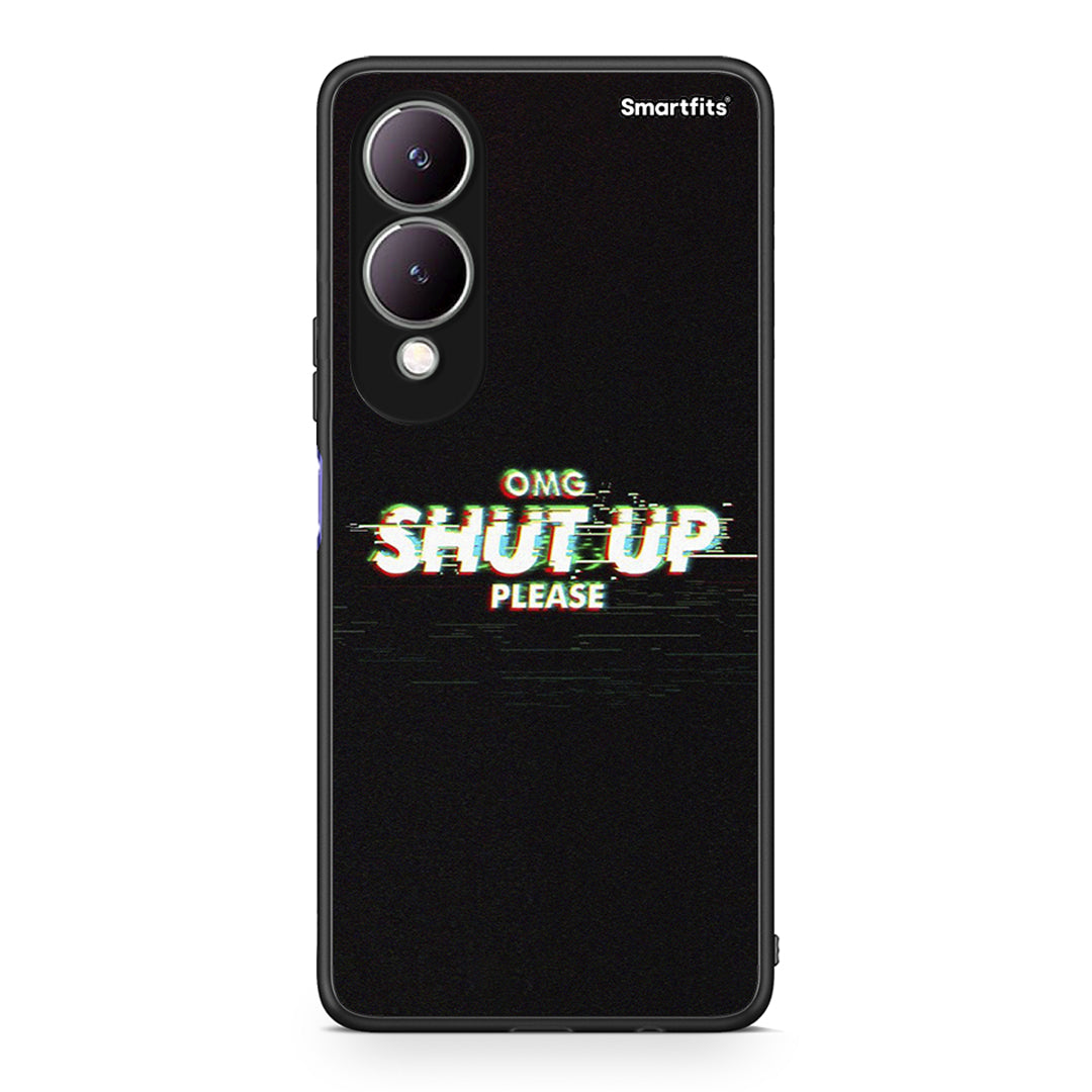 Vivo Y17s OMG ShutUp θήκη από τη Smartfits με σχέδιο στο πίσω μέρος και μαύρο περίβλημα | Smartphone case with colorful back and black bezels by Smartfits