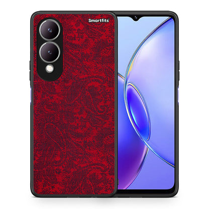 Θήκη Vivo Y17s Paisley Cashmere από τη Smartfits με σχέδιο στο πίσω μέρος και μαύρο περίβλημα | Vivo Y17s Paisley Cashmere case with colorful back and black bezels