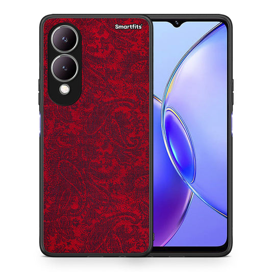 Θήκη Vivo Y17s Paisley Cashmere από τη Smartfits με σχέδιο στο πίσω μέρος και μαύρο περίβλημα | Vivo Y17s Paisley Cashmere case with colorful back and black bezels
