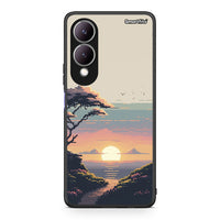 Thumbnail for Vivo Y17s Pixel Sunset Θήκη από τη Smartfits με σχέδιο στο πίσω μέρος και μαύρο περίβλημα | Smartphone case with colorful back and black bezels by Smartfits