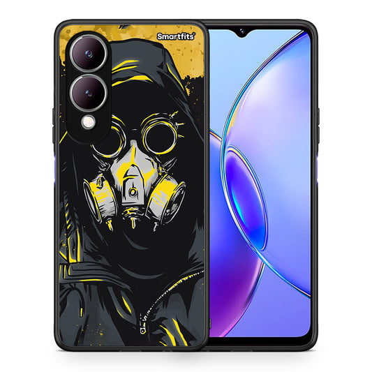Θήκη Vivo Y17s Mask PopArt από τη Smartfits με σχέδιο στο πίσω μέρος και μαύρο περίβλημα | Vivo Y17s Mask PopArt case with colorful back and black bezels
