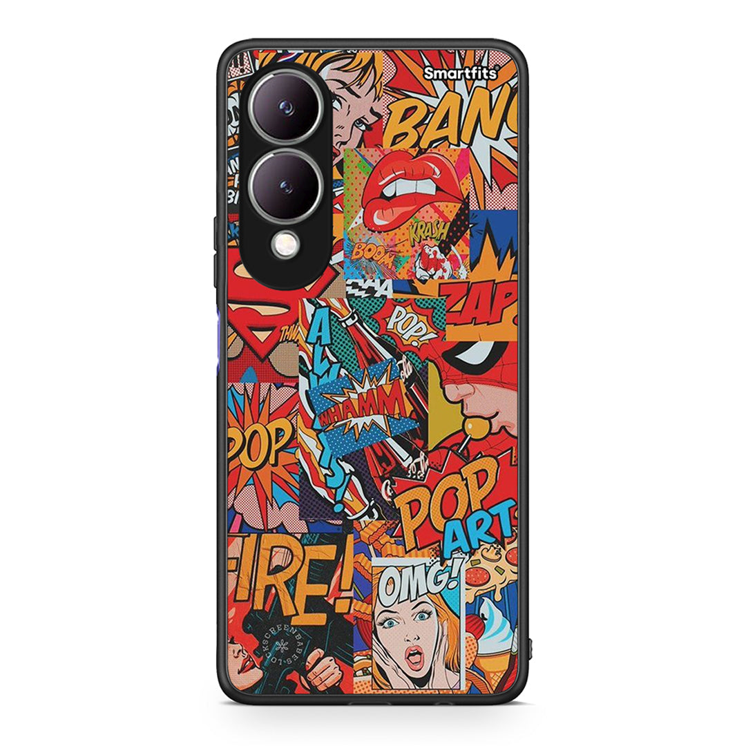 Vivo Y17s PopArt OMG θήκη από τη Smartfits με σχέδιο στο πίσω μέρος και μαύρο περίβλημα | Smartphone case with colorful back and black bezels by Smartfits