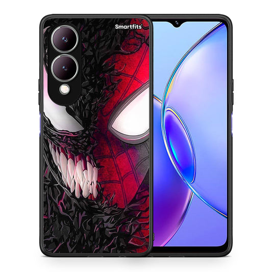 Θήκη Vivo Y17s SpiderVenom PopArt από τη Smartfits με σχέδιο στο πίσω μέρος και μαύρο περίβλημα | Vivo Y17s SpiderVenom PopArt case with colorful back and black bezels