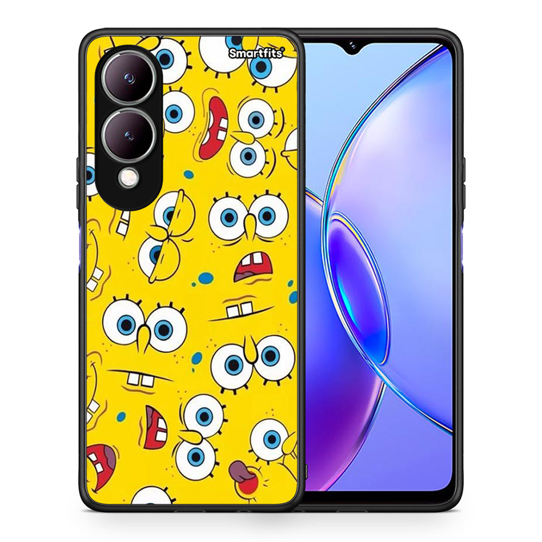 Θήκη Vivo Y17s Sponge PopArt από τη Smartfits με σχέδιο στο πίσω μέρος και μαύρο περίβλημα | Vivo Y17s Sponge PopArt case with colorful back and black bezels