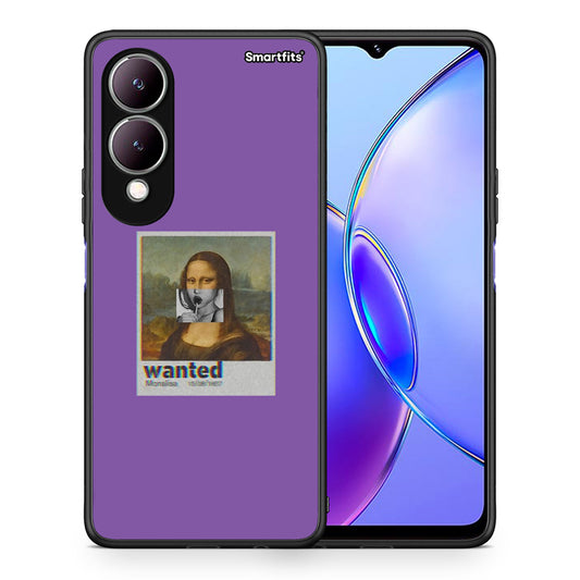 Θήκη Vivo Y17s Monalisa Popart από τη Smartfits με σχέδιο στο πίσω μέρος και μαύρο περίβλημα | Vivo Y17s Monalisa Popart case with colorful back and black bezels