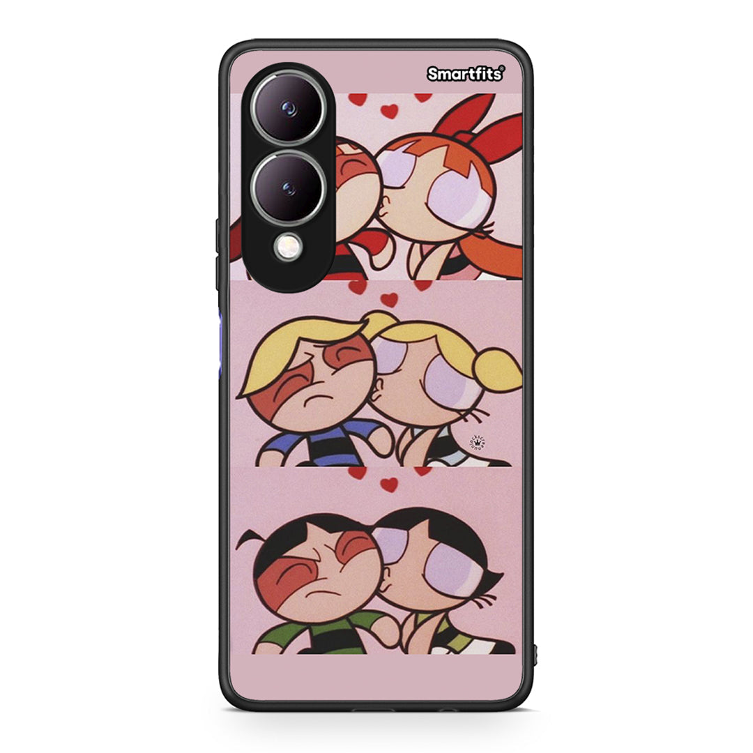 Vivo Y17s Puff Love Θήκη Αγίου Βαλεντίνου από τη Smartfits με σχέδιο στο πίσω μέρος και μαύρο περίβλημα | Smartphone case with colorful back and black bezels by Smartfits