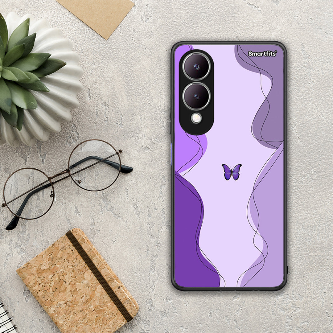 Purple Mariposa - Vivo Y17s θήκη