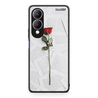 Thumbnail for Vivo Y17s Red Rose θήκη από τη Smartfits με σχέδιο στο πίσω μέρος και μαύρο περίβλημα | Smartphone case with colorful back and black bezels by Smartfits