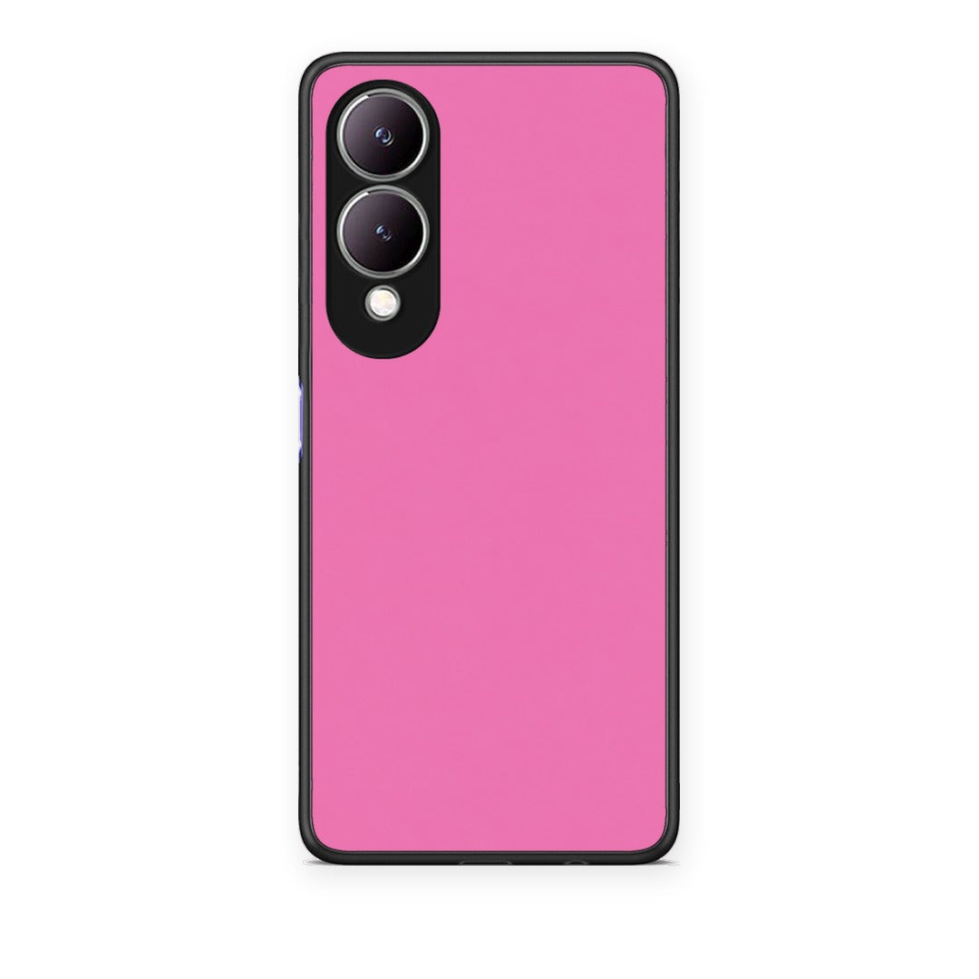 Θήκη Vivo Y17s Rose Pink από τη Smartfits με σχέδιο στο πίσω μέρος και μαύρο περίβλημα | Vivo Y17s Rose Pink case with colorful back and black bezels