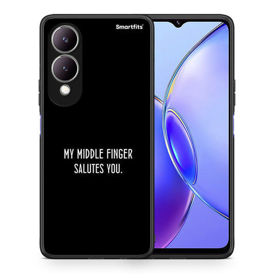 Θήκη Vivo Y17s Salute από τη Smartfits με σχέδιο στο πίσω μέρος και μαύρο περίβλημα | Vivo Y17s Salute case with colorful back and black bezels