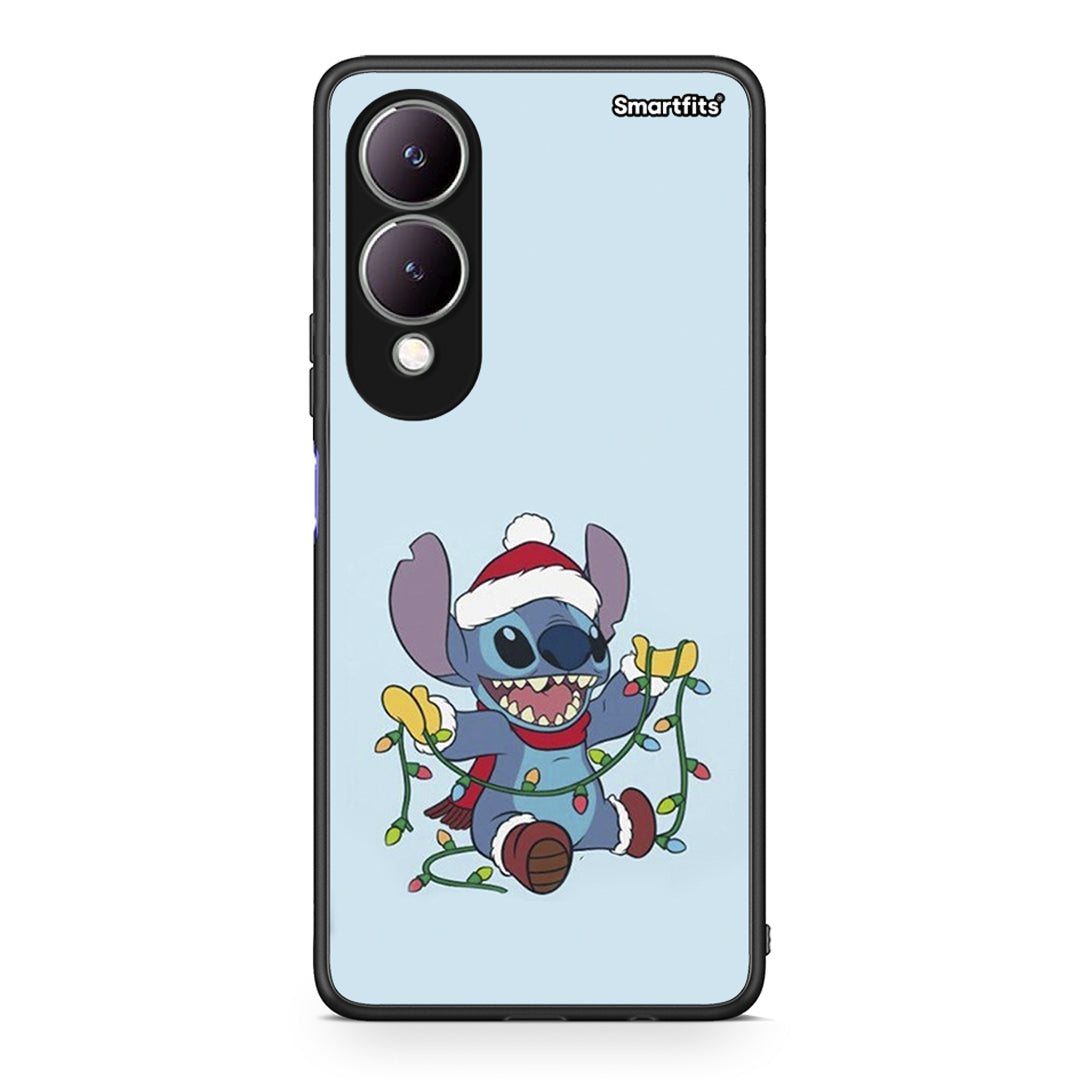 Vivo Y17s Santa Stich θήκη από τη Smartfits με σχέδιο στο πίσω μέρος και μαύρο περίβλημα | Smartphone case with colorful back and black bezels by Smartfits