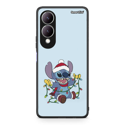 Vivo Y17s Santa Stich θήκη από τη Smartfits με σχέδιο στο πίσω μέρος και μαύρο περίβλημα | Smartphone case with colorful back and black bezels by Smartfits