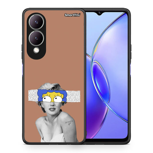 Θήκη Vivo Y17s Sim Merilyn από τη Smartfits με σχέδιο στο πίσω μέρος και μαύρο περίβλημα | Vivo Y17s Sim Merilyn case with colorful back and black bezels