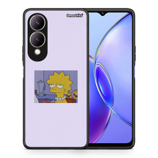 Θήκη Vivo Y17s So Happy από τη Smartfits με σχέδιο στο πίσω μέρος και μαύρο περίβλημα | Vivo Y17s So Happy case with colorful back and black bezels