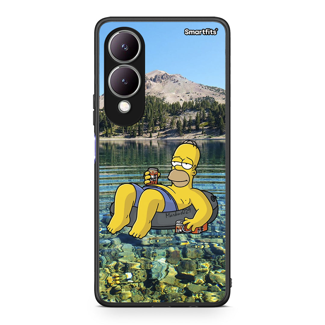 Vivo Y17s Summer Happiness Θήκη από τη Smartfits με σχέδιο στο πίσω μέρος και μαύρο περίβλημα | Smartphone case with colorful back and black bezels by Smartfits