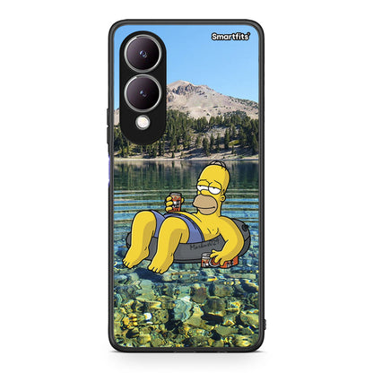 Vivo Y17s Summer Happiness Θήκη από τη Smartfits με σχέδιο στο πίσω μέρος και μαύρο περίβλημα | Smartphone case with colorful back and black bezels by Smartfits