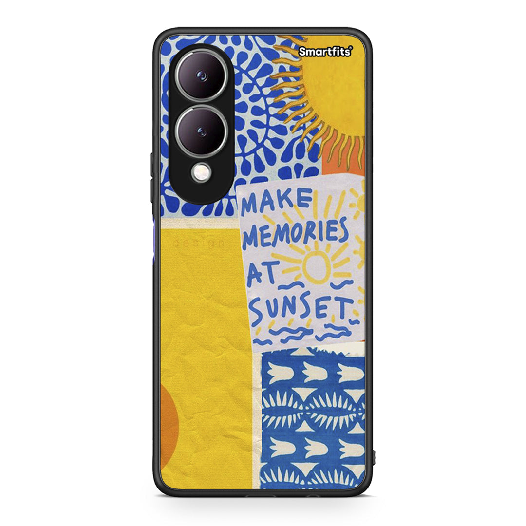 Vivo Y17s Sunset Memories Θήκη από τη Smartfits με σχέδιο στο πίσω μέρος και μαύρο περίβλημα | Smartphone case with colorful back and black bezels by Smartfits