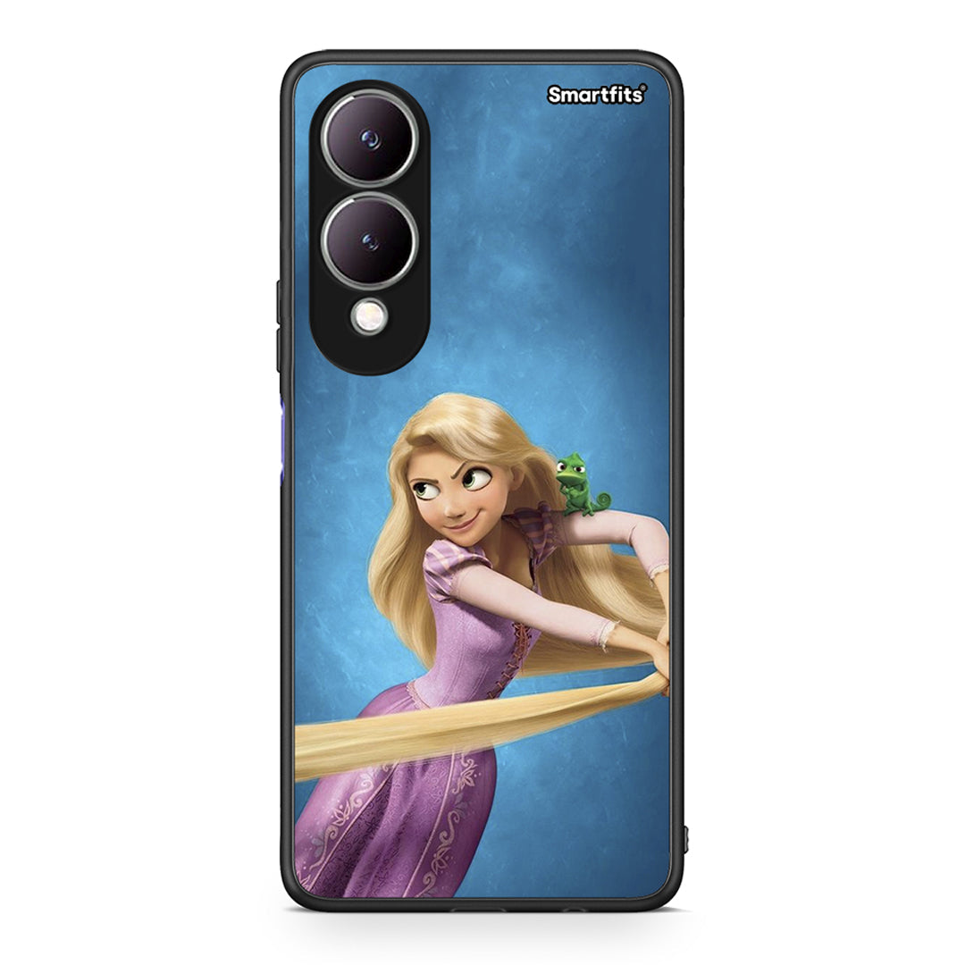 Vivo Y17s Tangled 2 Θήκη Αγίου Βαλεντίνου από τη Smartfits με σχέδιο στο πίσω μέρος και μαύρο περίβλημα | Smartphone case with colorful back and black bezels by Smartfits