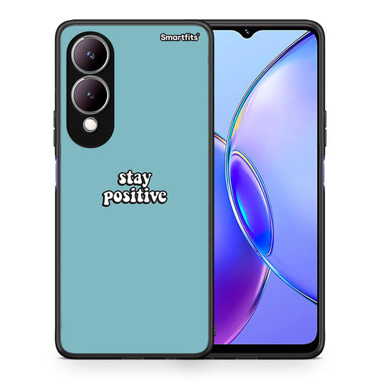Θήκη Vivo Y17s Positive Text από τη Smartfits με σχέδιο στο πίσω μέρος και μαύρο περίβλημα | Vivo Y17s Positive Text case with colorful back and black bezels
