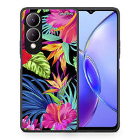 Thumbnail for Θήκη Vivo Y17s Tropical Flowers από τη Smartfits με σχέδιο στο πίσω μέρος και μαύρο περίβλημα | Vivo Y17s Tropical Flowers case with colorful back and black bezels