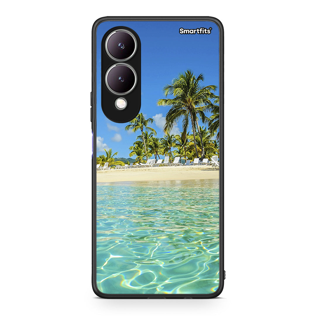 Vivo Y17s Tropical Vibes Θήκη από τη Smartfits με σχέδιο στο πίσω μέρος και μαύρο περίβλημα | Smartphone case with colorful back and black bezels by Smartfits