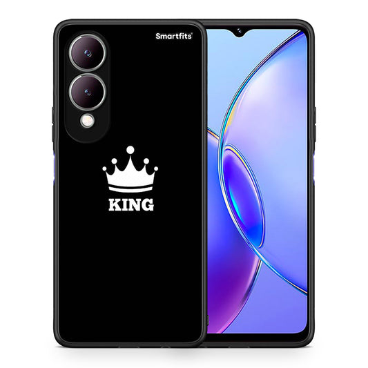 Θήκη Vivo Y17s King Valentine από τη Smartfits με σχέδιο στο πίσω μέρος και μαύρο περίβλημα | Vivo Y17s King Valentine case with colorful back and black bezels
