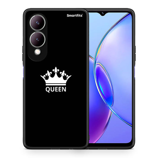 Θήκη Vivo Y17s Queen Valentine από τη Smartfits με σχέδιο στο πίσω μέρος και μαύρο περίβλημα | Vivo Y17s Queen Valentine case with colorful back and black bezels