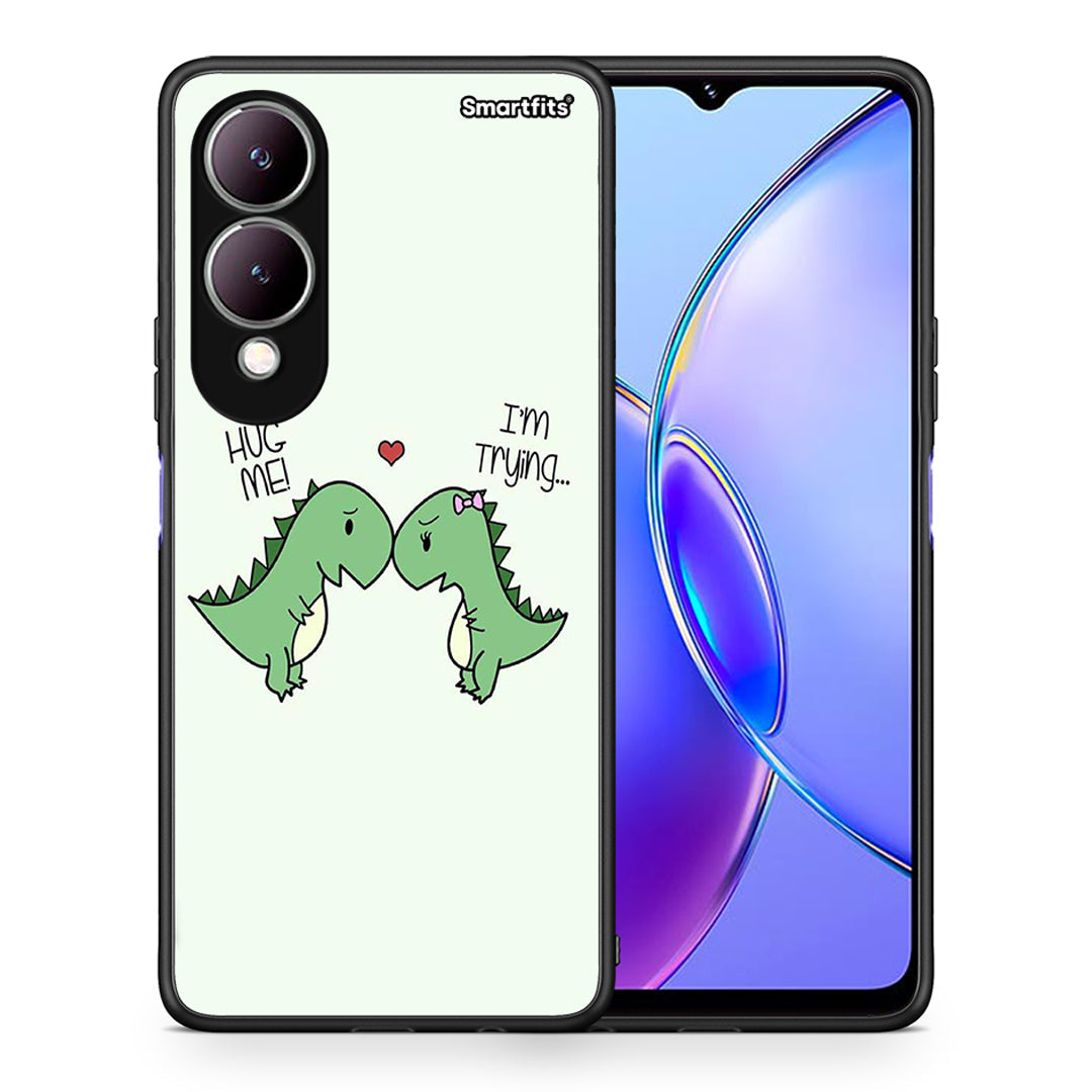 Θήκη Vivo Y17s Rex Valentine από τη Smartfits με σχέδιο στο πίσω μέρος και μαύρο περίβλημα | Vivo Y17s Rex Valentine case with colorful back and black bezels
