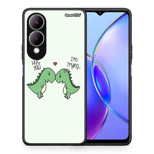 Θήκη Vivo Y17s Rex Valentine από τη Smartfits με σχέδιο στο πίσω μέρος και μαύρο περίβλημα | Vivo Y17s Rex Valentine case with colorful back and black bezels