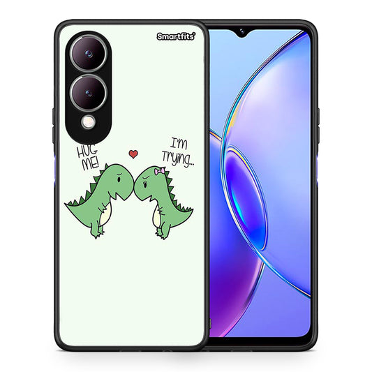 Θήκη Vivo Y17s Rex Valentine από τη Smartfits με σχέδιο στο πίσω μέρος και μαύρο περίβλημα | Vivo Y17s Rex Valentine case with colorful back and black bezels