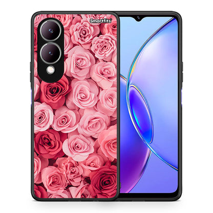 Θήκη Vivo Y17s RoseGarden Valentine από τη Smartfits με σχέδιο στο πίσω μέρος και μαύρο περίβλημα | Vivo Y17s RoseGarden Valentine case with colorful back and black bezels