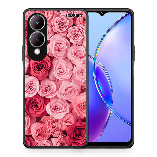 Θήκη Vivo Y17s RoseGarden Valentine από τη Smartfits με σχέδιο στο πίσω μέρος και μαύρο περίβλημα | Vivo Y17s RoseGarden Valentine case with colorful back and black bezels