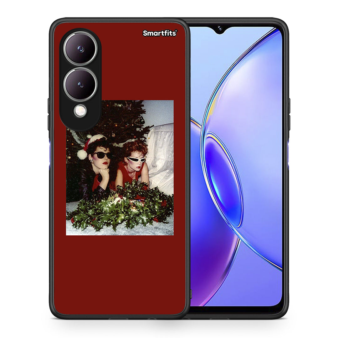 Θήκη Vivo Y17s Waiting For Xmas από τη Smartfits με σχέδιο στο πίσω μέρος και μαύρο περίβλημα | Vivo Y17s Waiting For Xmas case with colorful back and black bezels