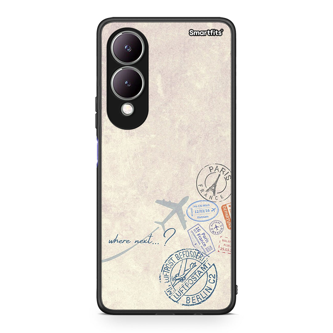 Vivo Y17s Where Next Θήκη από τη Smartfits με σχέδιο στο πίσω μέρος και μαύρο περίβλημα | Smartphone case with colorful back and black bezels by Smartfits