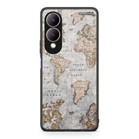 Thumbnail for Vivo Y17s World Map Θήκη από τη Smartfits με σχέδιο στο πίσω μέρος και μαύρο περίβλημα | Smartphone case with colorful back and black bezels by Smartfits