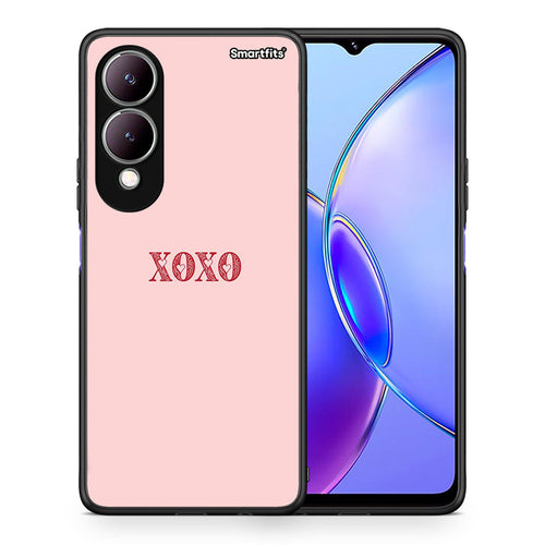 Θήκη Vivo Y17s XOXO Love από τη Smartfits με σχέδιο στο πίσω μέρος και μαύρο περίβλημα | Vivo Y17s XOXO Love case with colorful back and black bezels