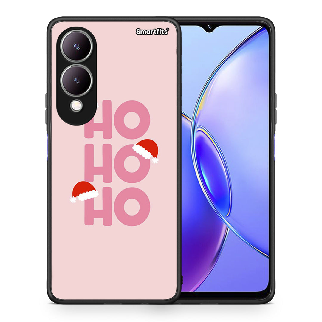 Θήκη Vivo Y17s Xmas Ho Ho Ho από τη Smartfits με σχέδιο στο πίσω μέρος και μαύρο περίβλημα | Vivo Y17s Xmas Ho Ho Ho case with colorful back and black bezels