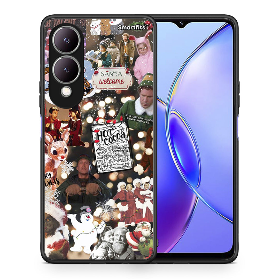 Θήκη Vivo Y17s Xmas Movies από τη Smartfits με σχέδιο στο πίσω μέρος και μαύρο περίβλημα | Vivo Y17s Xmas Movies case with colorful back and black bezels