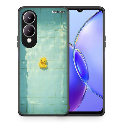 Θήκη Vivo Y17s Yellow Duck από τη Smartfits με σχέδιο στο πίσω μέρος και μαύρο περίβλημα | Vivo Y17s Yellow Duck case with colorful back and black bezels