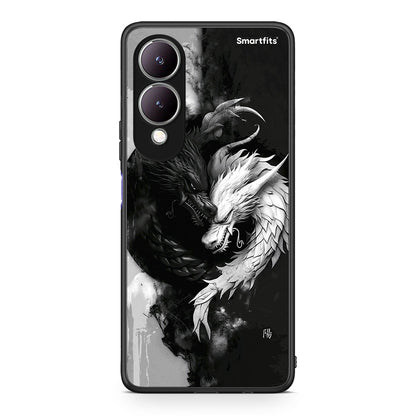 Vivo Y17s Yin Yang Θήκη από τη Smartfits με σχέδιο στο πίσω μέρος και μαύρο περίβλημα | Smartphone case with colorful back and black bezels by Smartfits