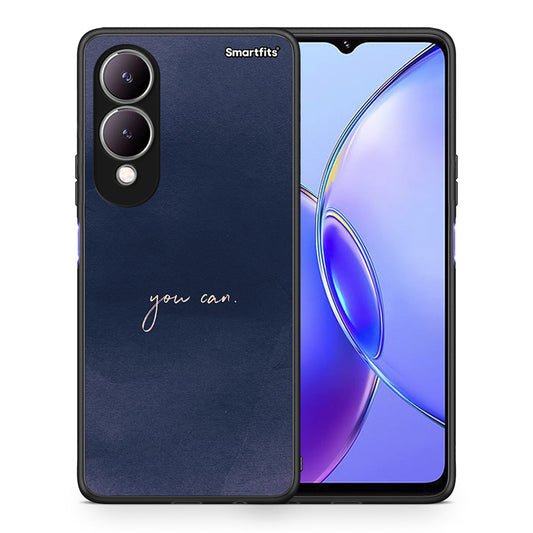 Θήκη Vivo Y17s You Can από τη Smartfits με σχέδιο στο πίσω μέρος και μαύρο περίβλημα | Vivo Y17s You Can case with colorful back and black bezels
