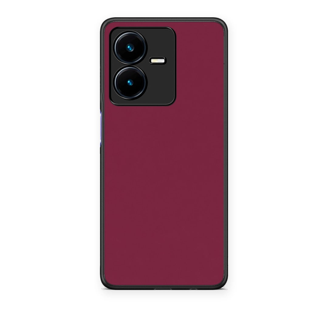 Θήκη Vivo Y22 Burgundy από τη Smartfits με σχέδιο στο πίσω μέρος και μαύρο περίβλημα | Vivo Y22 Burgundy case with colorful back and black bezels