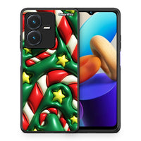 Thumbnail for Θήκη Vivo Y22s Christmas Bubbles από τη Smartfits με σχέδιο στο πίσω μέρος και μαύρο περίβλημα | Vivo Y22s Christmas Bubbles case with colorful back and black bezels